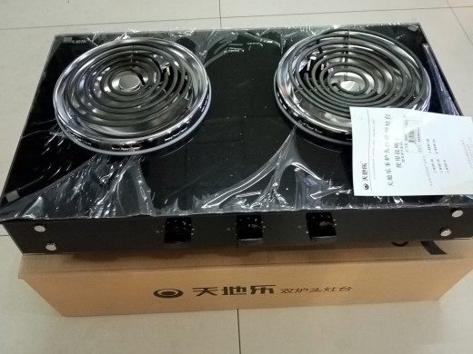 Heaven and earth music desktop double electric stove B33F-1V (left flat plate 2300W right concave plate 2700W) without plug