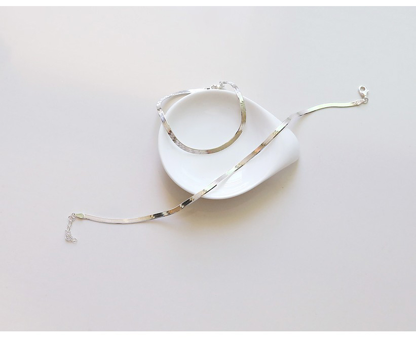 Khí tiết hoang dã 925 sterling bạc vòng chân nữ đôi rắn xương vòng cổ Nhật Bản trang sức cá tính Hàn Quốc vòng tay sinh viên Hàn Quốc - Vòng chân vòng chân bạc tây tạng