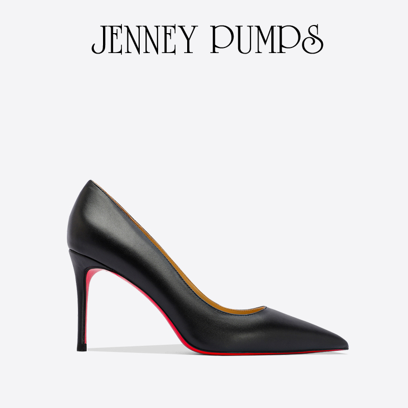 Zhou Zhenjie Series [Nine-Story Demon Tower] Versatile Black Matte High-Heeled Shoes for Women, Stiletto Pointed Toe Elegant Single Shoes
