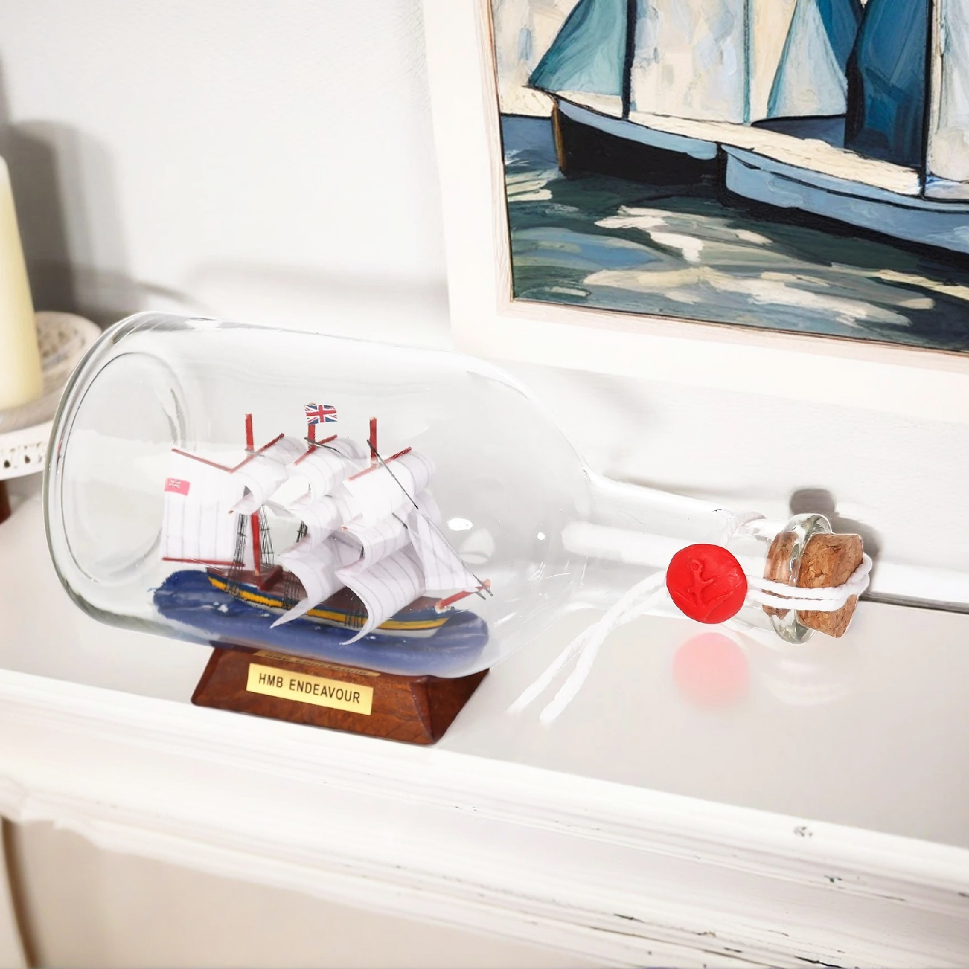 ガラス瓶船手工芸品装飾品ドリフトボトル地中海ホームデコレーション男の子個性誕生日プレゼント