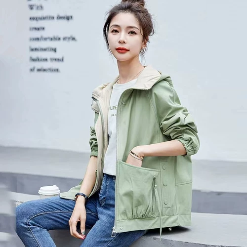 Модный осенний плащ с капюшоном, куртка для отдыха, оверсайз, подходит для подростков