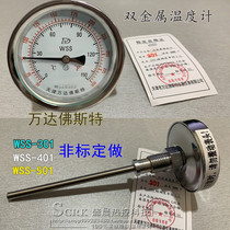 Tianjin Wanda Foster Bimetal Thermometer Axial WSS301-401-501 Boiler Thermometer