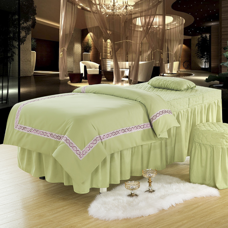 Asahi Connaught gia đình bốn phong cách châu Âu câu lạc bộ massage trị liệu bedspread vẻ đẹp massage spa thẩm mỹ viện GM bông bedspread - Trang bị tấm ga spa