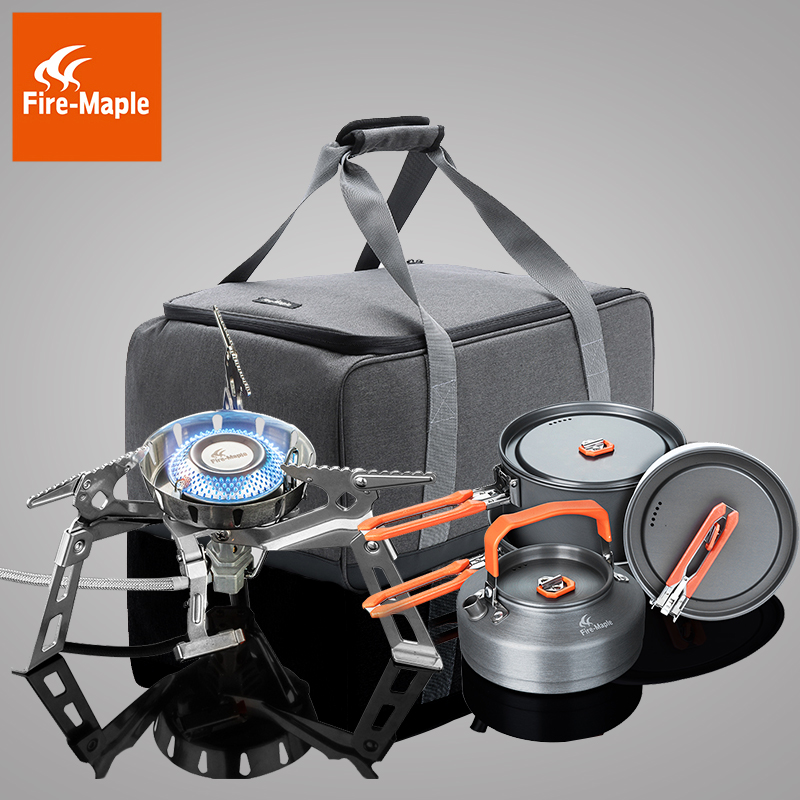 Fire Maple Rock Gas Stove Outdoor Field Supplies Camping Cooker Equipped With Portable Suit Furnace End Self-Driving Wild Cooking