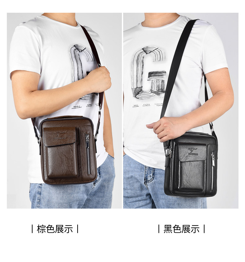 Ông già túi đeo vai nam ba lô Túi Messenger Túi xách nam trung niên Túi bố da trung niên - Túi của con người túi xách coach