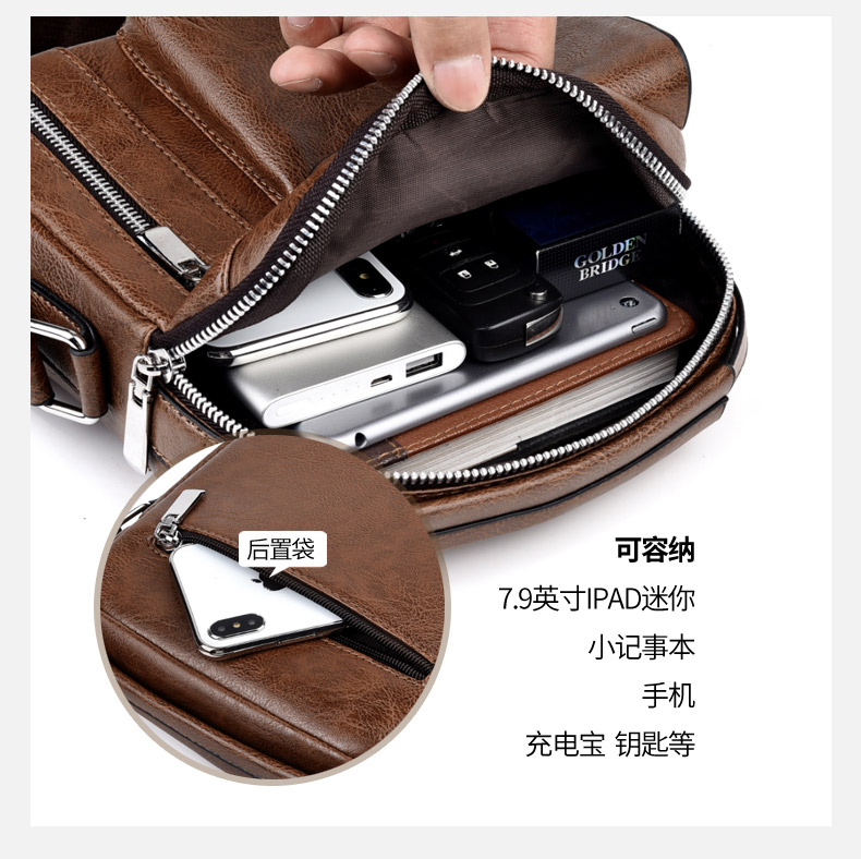 Ông già túi đeo vai nam ba lô Túi Messenger Túi xách nam trung niên Túi bố da trung niên - Túi của con người túi xách coach
