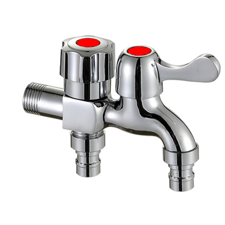 Full copper 4 minutes quick opening single cold tap multifunction double with washing machine switch mop for two-out tap