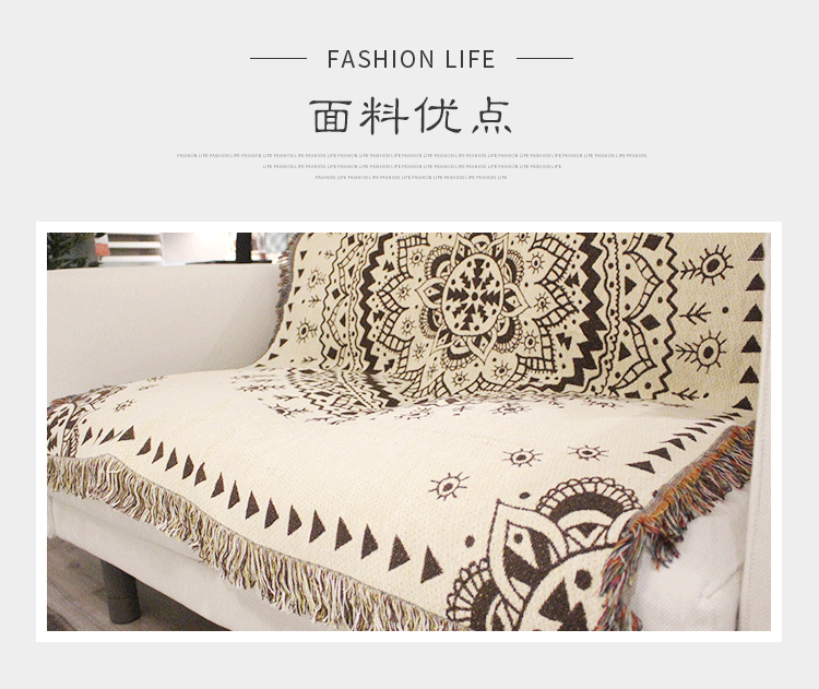 Sofa khăn ban đầu chăn trang trí bộ lạc phong cách dân gian vải nghệ thuật hoa văn hình học không thường xuyên retro nhà sân khấu - Ném / Chăn mền nhung