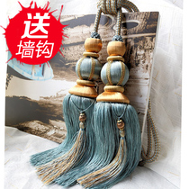 European-style curtain buckle hanging ball tassel decoration strap hook pair of bundled rope tie straps simple and modern