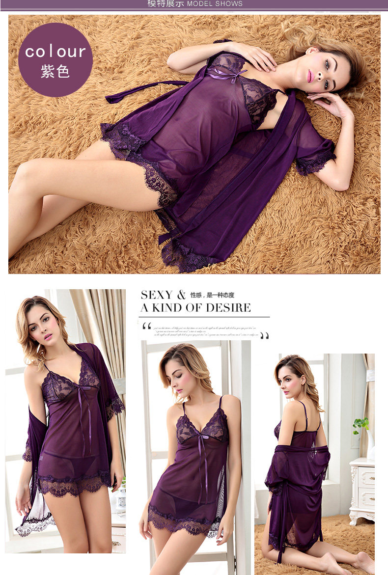 Pyjama pour femme en Nylon à manches - Ref 2993642 Image 10