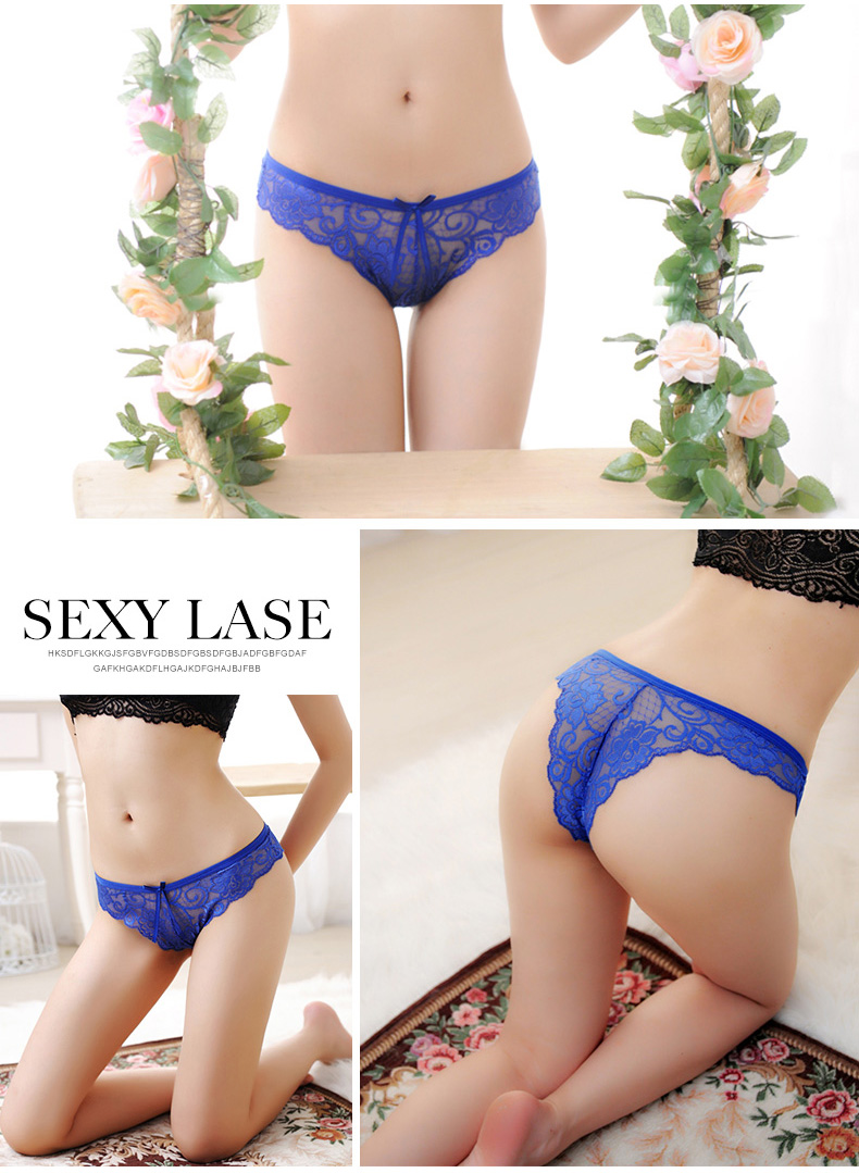 Full 3 cái Quần lót ren rỗng trong suốt đồ lót gợi cảm của phụ nữ cám dỗ eo thấp thong T quần cỡ lớn quần lót nữ sinh