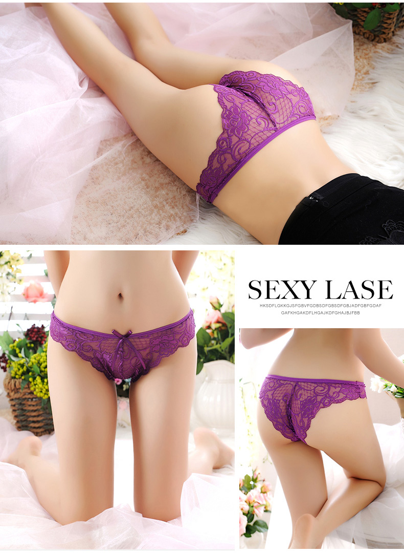 Full 3 cái Quần lót ren rỗng trong suốt đồ lót gợi cảm của phụ nữ cám dỗ eo thấp thong T quần cỡ lớn quần lót nữ sinh