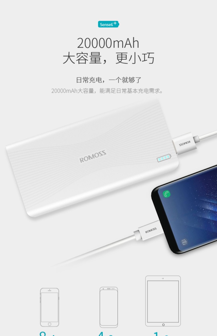 Luoma Shi chính hãng hai chiều nhanh rechargeyour 18W nhỏ gọn kho báu di động 20.000 mA phổ điện thoại di động PD QC3.0 Apple iPhone x 8 kê Huawei switch Type-c - Ngân hàng điện thoại di động sạc dự phòng sạc nhanh
