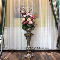 Large floor vase set European living room hotel lobby mall corridor exhibition hall sales department simulation flower arrangement