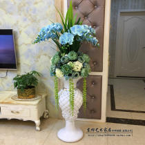 Resin European-style large vase simulation floral set ornaments living room model room hotel decoration crafts