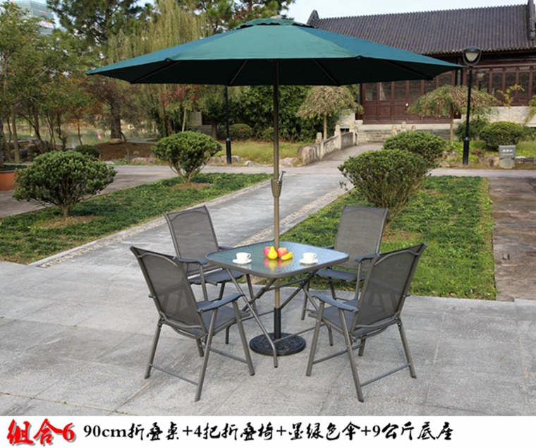 Folding Teslin Giải trí ngoài trời Vườn ngoài trời Ban công Sân mở Bàn ghế Kết hợp nội thất Ô dù - Bàn ghế ngoài trời / sân bàn ghế ban công chung cư