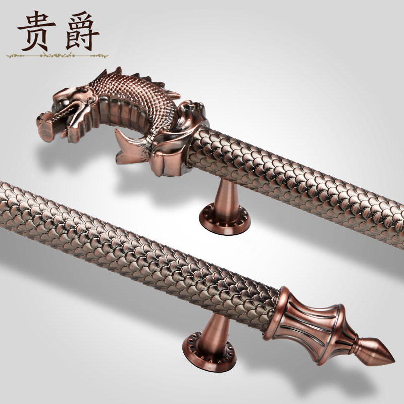 Guijue hotel club door handle Wooden door handle Chinese hotel villa glass door handle Bronze