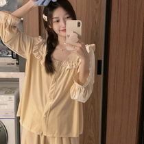 2022 autumn and winter money net red bursting with long sleeves shiny gold velvety pyjamas pyjamas senior home conserved suit