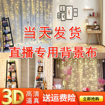 Live background wall movable wall cloth net Red simple modern layout creative hanging not large indoor dormitory