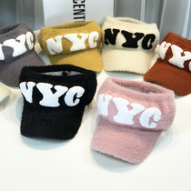 Hood winter net red air top tide semi-cut warm hair with 100 hitch set head female personality fashion headgear