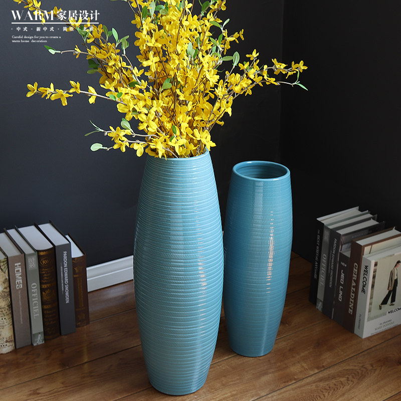 Vase Pendulum Nordic Living Room Flower Arrangement Dry Flower Modern minimalist Grand Jingdezhen Ceramic floor home decoration