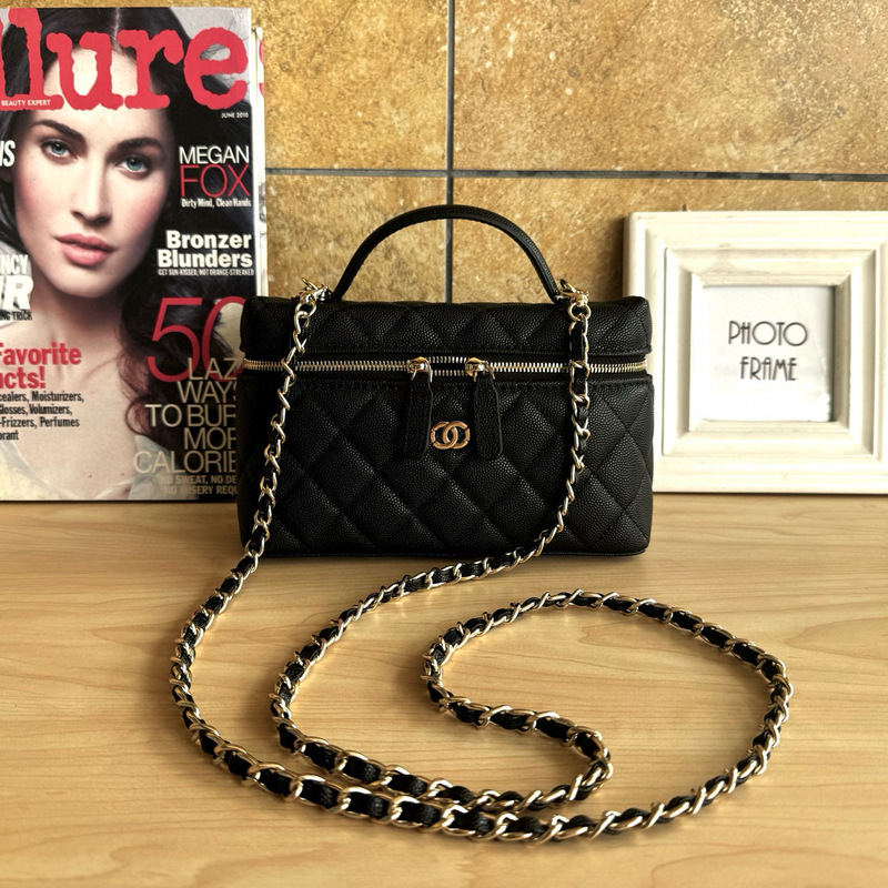 Tweed Style 25C New Model Lp Lunch Box Bag Genuine Leather Chain Cosmetic Bag Mini Small Box Bag Single Shoulder Crossbody Bag for Women Tweed Style 25C New Model Lp Lunch Box Bag Genuine Leather Chain Cosmetic Bag Mini Small Box Bag Single Shoulder Crossbody Bag for Women