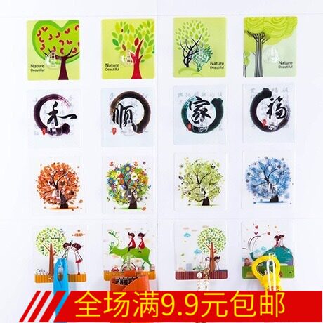 Creative plastic strong viscose hook kitchen bathroom wall hanging sticky hook nail-free seamless hook behind the door