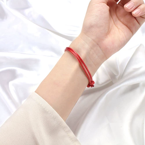 Универсальный оберег на день рождения, плетеный браслет из красной нити ручной работы для влюбленных, простой и элегантный дизайн