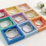 Новый цвет рассеянный дофаминовый таро пурпурный Qingkong Blue Jewelry PE Film подвесная коробка прозрачная шкатулка для хранения ювелирных изделий.