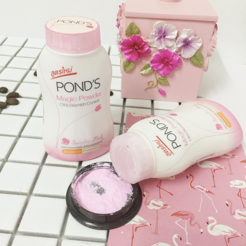 Thái Pond của Tóc Khô Làm Sạch Bột Kiểm Soát Bột Ma Thuật Trang Điểm Bột Che Chắn Bột Lỏng Bột Mồ Hôi Toner Kem Che Khuyết Điểm phấn bột kiềm dầu