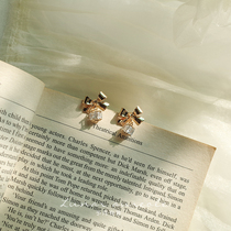 YoMonth with sound butterfly knot ear nail s925 silver pin Short-ear pendant new product minimalist Delicate Advanced Sensation Gift Woman