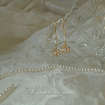 Month to month with sound stars Element ear nail s925 silver Dreamgirl Heart ear decoration brief mid-ear pendant gift