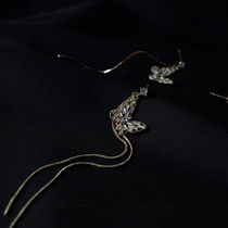 YoMonth with sound butterfly long style ear nail personality small crowdgoddess Earrings Earrings Temperament Fairy Earrings New GIFT