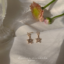 Grant Month with Sound Stars Control Ear Nail Original Design Brief Dreamy Teen Earrings s925 Silver Gift New