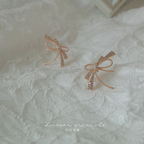 YoMonth with sound butterfly knot ear nail design sensical line earrings small crowdsourced lukewarm wind texture ear decoration gift