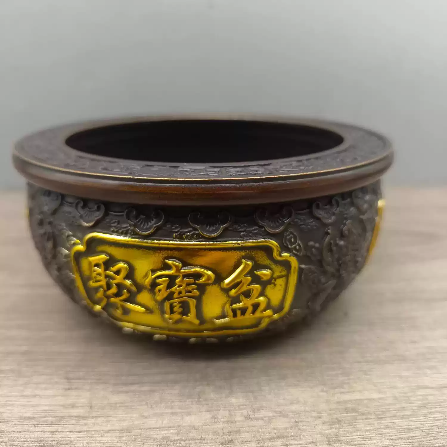 舊藏古玩雜項民國老純銅純手工打造鎏金老銅水壺家居擺飾古玩收藏-淘寶