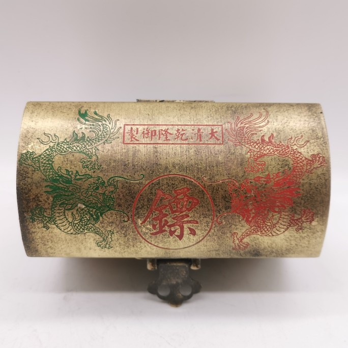 Pure copper box antique and old jewelry box storage box storage box rectangular copper box home toiletries ornaments