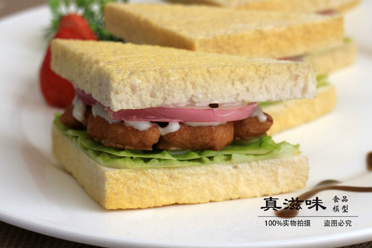 Mô phỏng tùy chỉnh 
            mô hình bánh sandwich gà tùy chỉnh thực phẩm bánh sandwich thực phẩm mô hình nhà hàng phương Tây mẫu đạo cụ trang trí