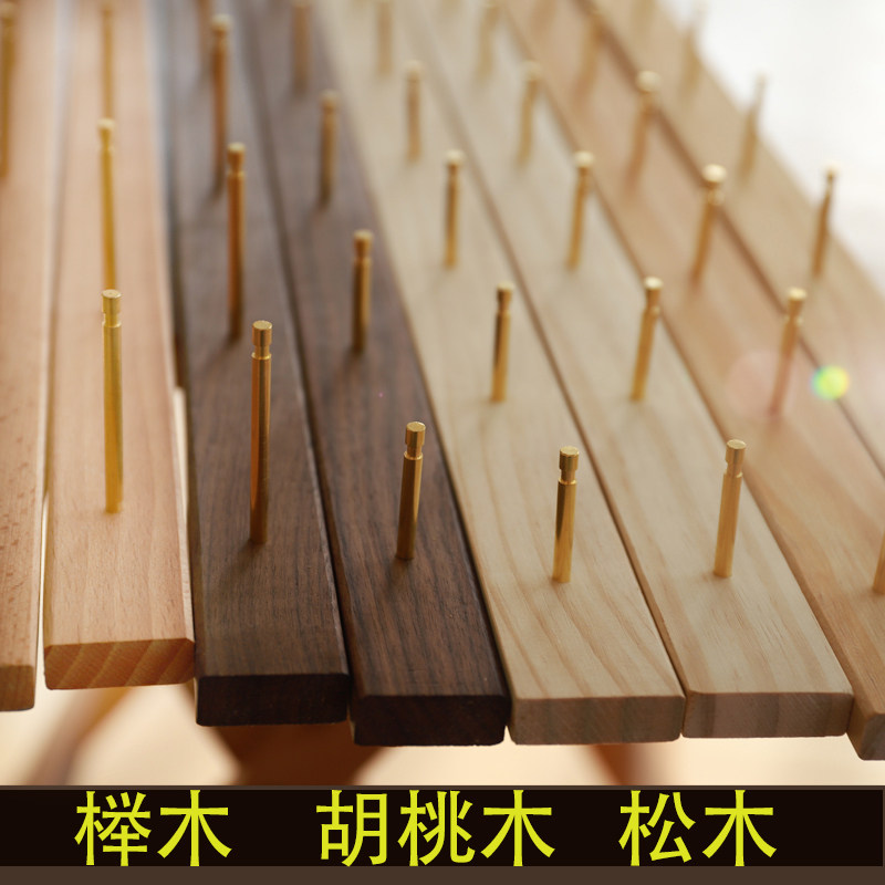 Jewelry store new storage rack walnut display stand earring hanging rack headdress display wall solid wood strip hanging wall beech wood