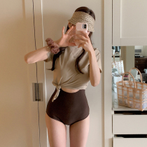 The hot spring swimsuit female summer conservative 2022 new fashion conglomerate bikini sexy thin belly - shaded swimsuit