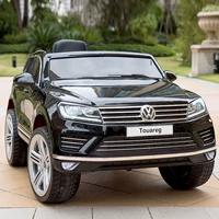 Xe điện trẻ em Volkswagen Touareg xe bốn bánh điều khiển từ xa xe đu em bé xe đẩy em bé đồ chơi xe có thể ngồi người đi xe địa hình - Con lăn trượt patinet / trẻ em xe trượt cho bé