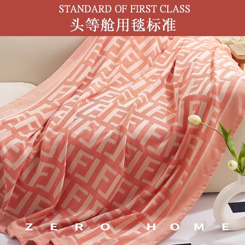 Japanese-Style Gp First-Class Airline Blanket, High-End Wrinkle-Resistant Airplane Blanket, Sofa Throw Blanket, Soft Office Nap Blanket