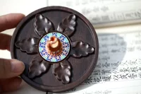 [Round] Ebony enamel incense stick, hole diameter 3mm