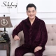 Mùa đông cộng với cotton cộng với đồ ngủ hai mảnh trung niên nam đồ ngủ cha mùa thu và mùa đông san hô lông cừu dày cộng