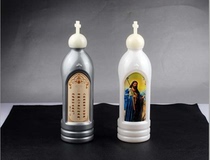 Family color holy water bottle white background