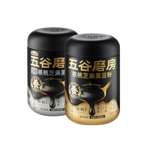 秒杀五谷磨房黑之养核桃芝麻黑豆粉黑芝麻糊无糖五黑粉代餐
