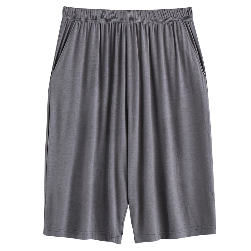 Mùa hè 2018 nam năm quần modal rộng kích thước lớn quần âu mặc nhà pyjama quần trung niên cha béo - Quần tây