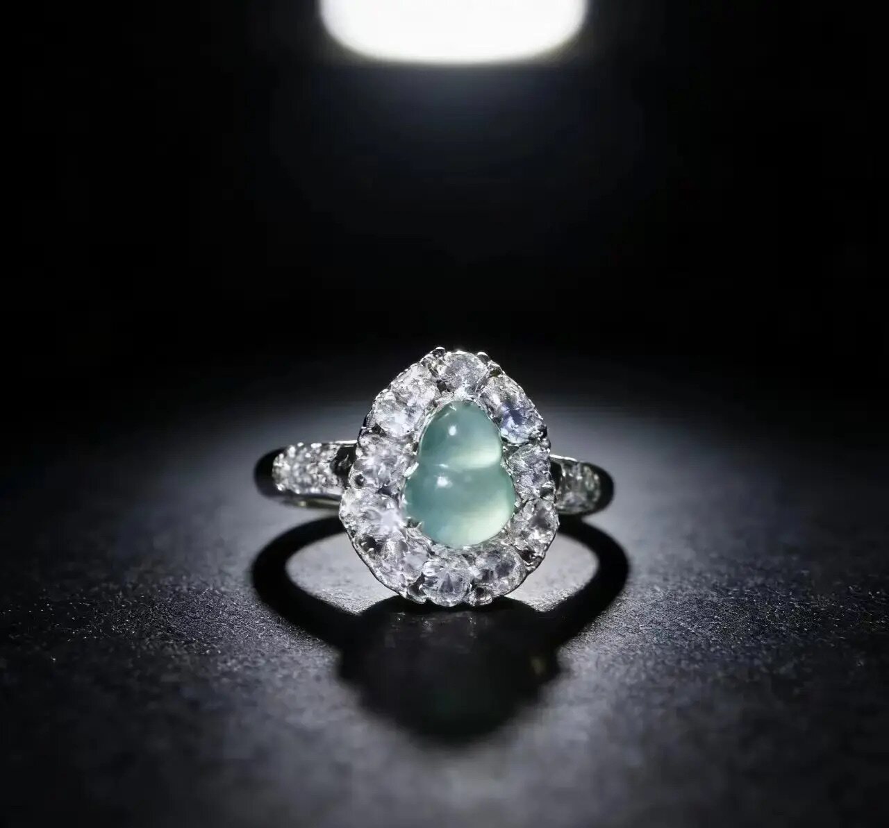 Natural grade A jade gourd ring