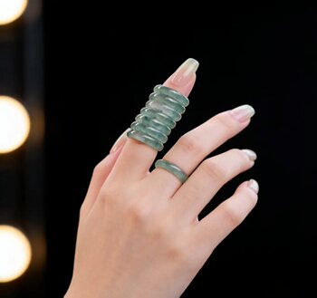 Natural grade a jadeite ring (one of the variety)