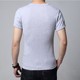 Summer pure cotton red breast bird men's tight elastic cotton bodybuilding V-neck short-sleeved fitness sweat vest bottoming shirt